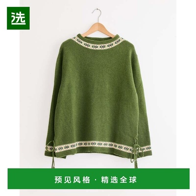 1h可退 香港直邮Bode 男士 'Moritz' 毛衣 MRF25KT004GREENMULTI