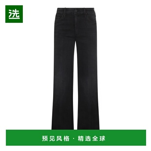 1h可退 香港直邮mother 女士 黑色棉质牛仔裤 10415965ENT