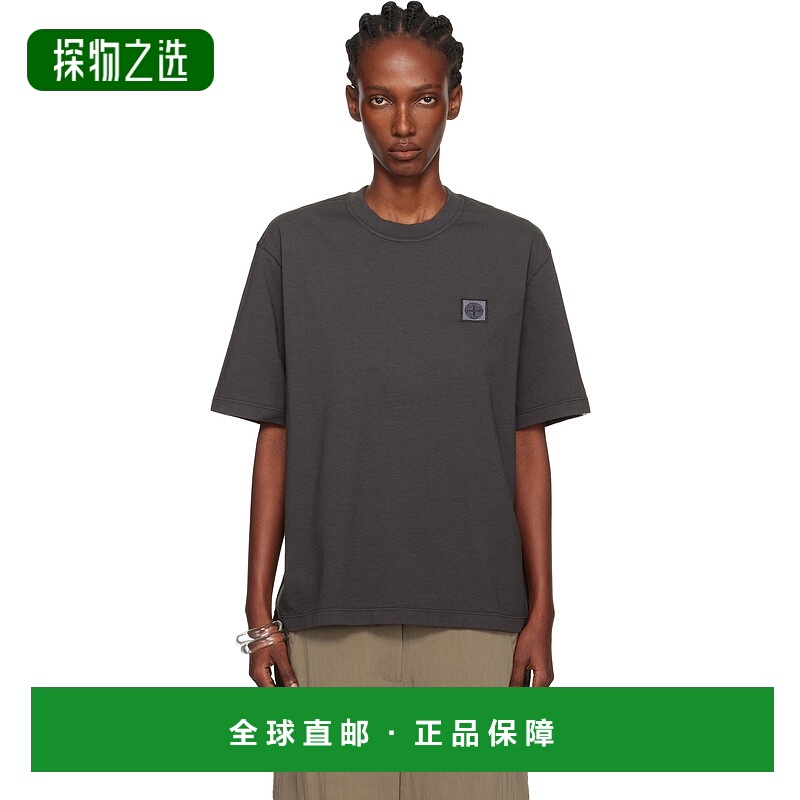 香港直邮Stone Island 石头岛 女士 灰色 2100025 Combed Organic