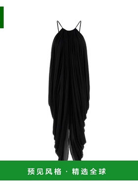 香港直邮LOEWE 罗意威 女士 黑色真丝连衣裙 S359Y09XJ0BLACK