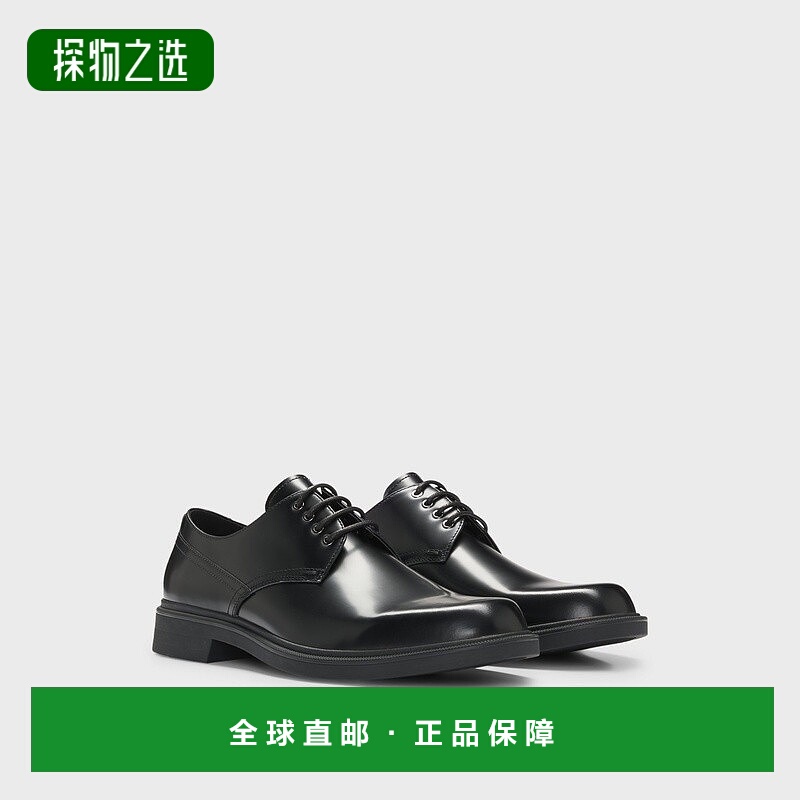 欧洲直邮HUGO BOSS雨果BOSS BLACK 金属鞋眼牛皮皮革德比鞋男鞋