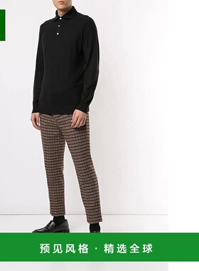 香港直邮Loro Piana 黑色修身polo衫 FAF8291长袖羊绒