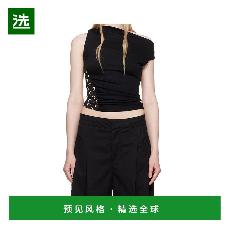 香港直邮Marine Serre 不规则露肩上衣 WTO432ACJER0077性感