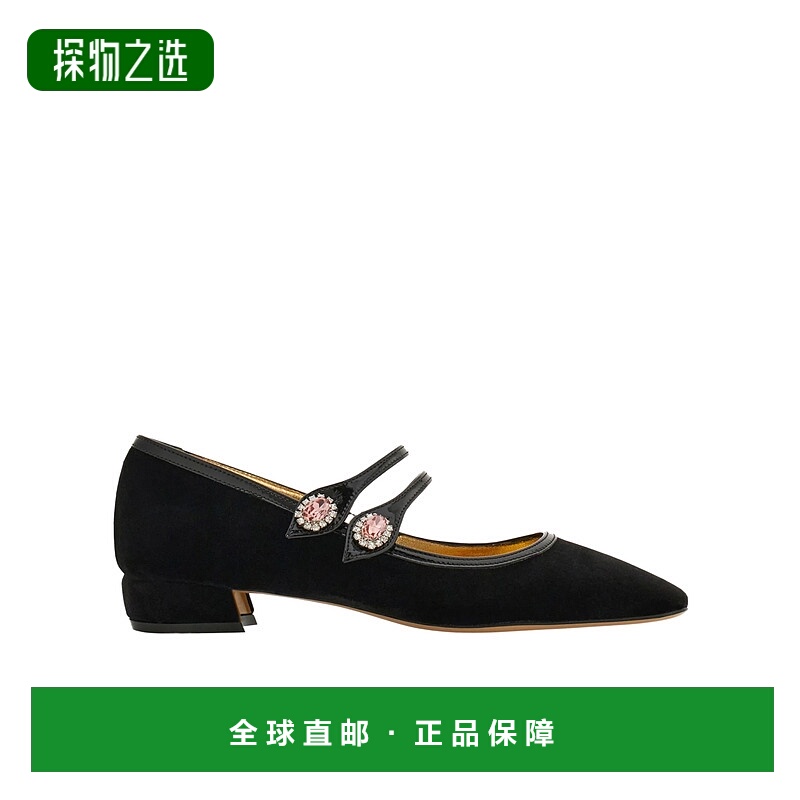 香港直邮Salvatore Ferragamo 水晶装饰玛丽珍鞋 01K829皮鞋