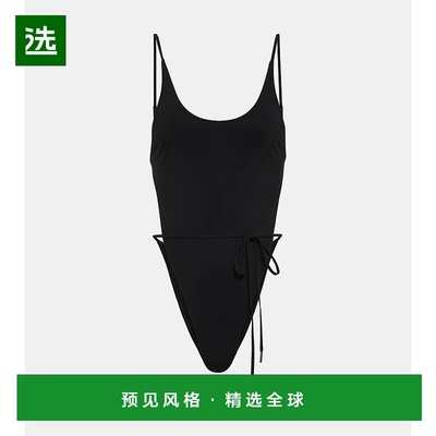 1h可退 香港直邮Saint Laurent 圣罗兰 女士 露背泳衣 black黑色