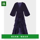 美国直邮 Maje Ruffinella荷叶边中长连衣裙 1h可退 女装 女士