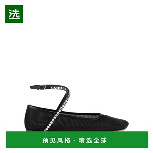 1h可退 香港直邮Amina Muaddi 女士 芭蕾舞鞋 black黑色 舒适时尚