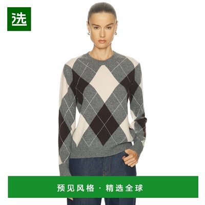 1h可退 香港直邮enza costa 女士 针织羊绒菱形毛衣 RCK8172AG