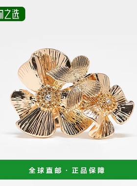 香港直邮ASOS 女士 多层花朵设计色调戒指(金色)