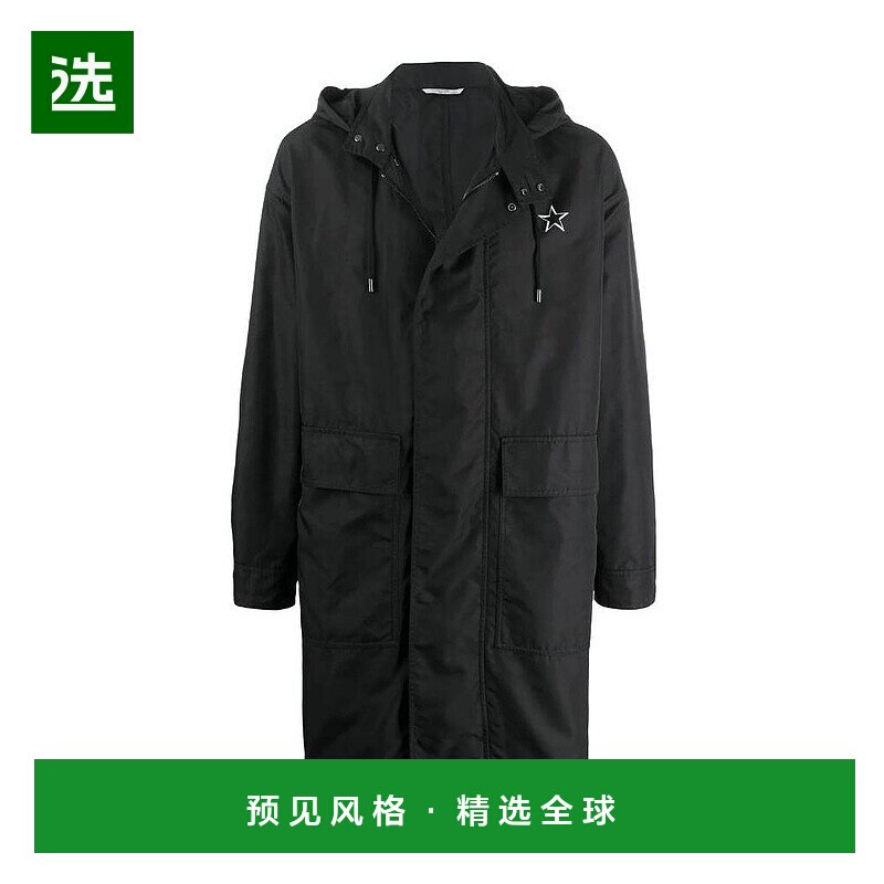 【99新未使用】香港直邮Valentino 连帽徽标风衣外套 TV3CJC905VQ