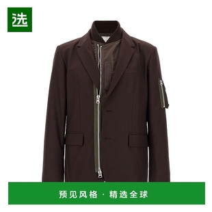 香港直邮Sacai 外套 男士 拼块西装 2503743M601 Bomber 1h可退