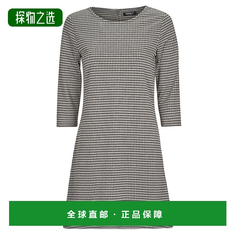 欧洲直邮Only女士 ONLBRILLIANT 3/4 CHECK DRESS JRS短连衣裙