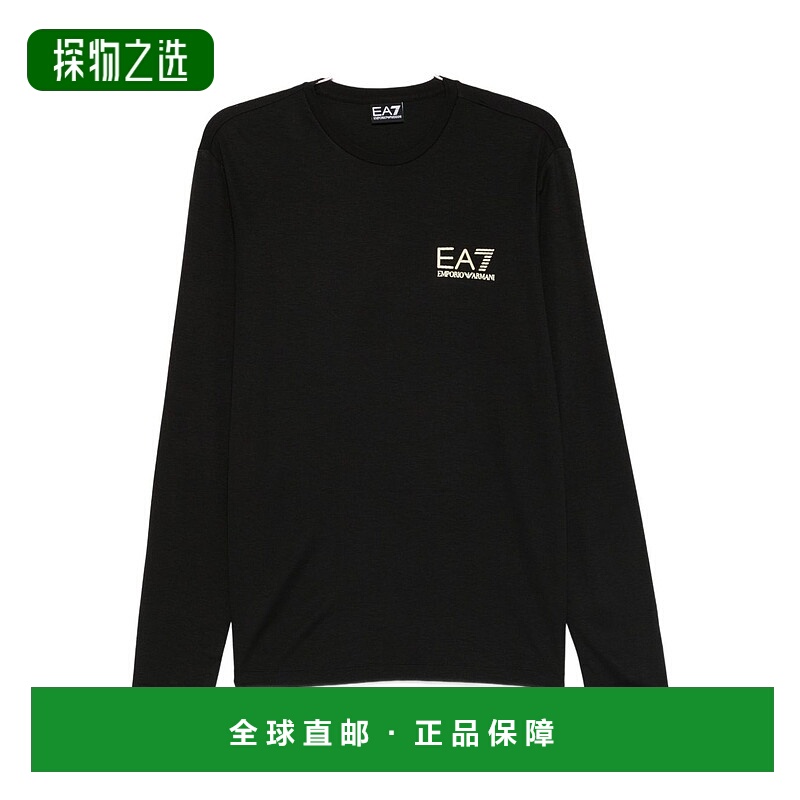 香港直邮Ea7 男士 and Polos T恤黑色T恤 7M000668AF13739UC001