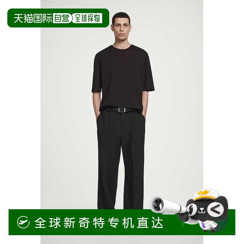 欧洲直邮COS 男士黑色绒面革凉鞋新款