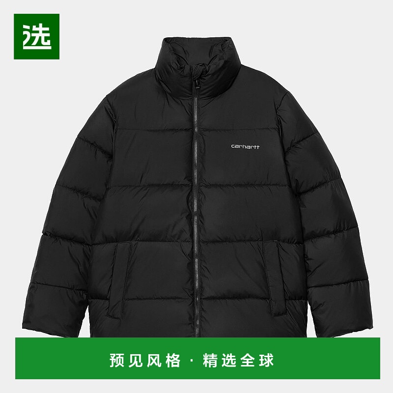 欧洲直邮Carhartt Wip 男士黑色涤纶羽绒服夹克保暖