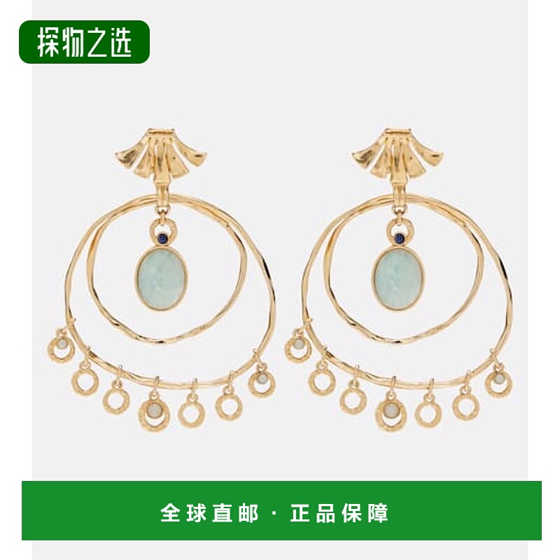 1h可退 香港直邮Chloe 蔻依 女士 向日葵精饰耳环 metal金属色 舒