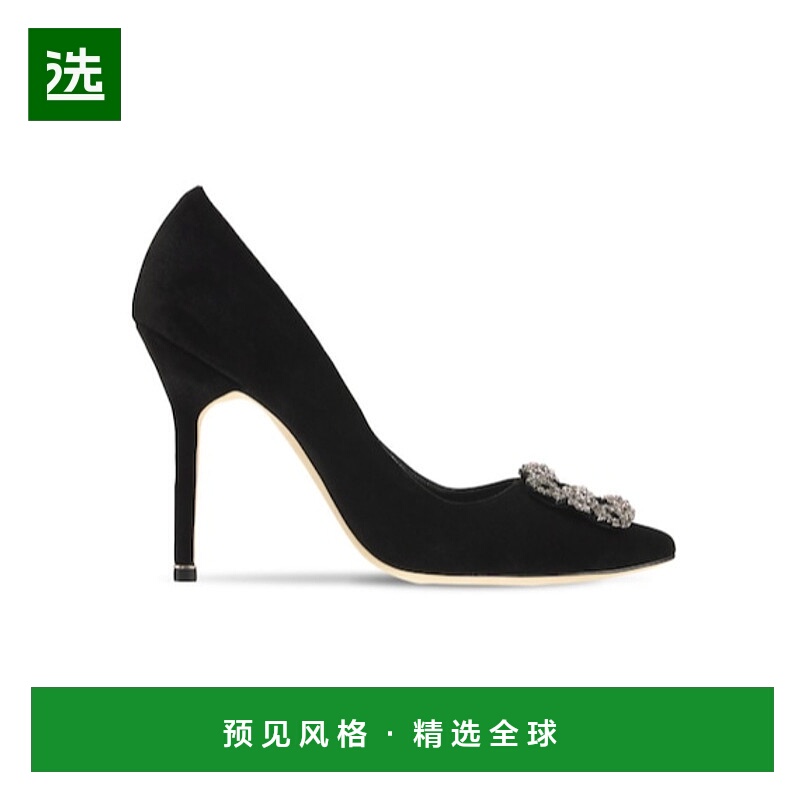 香港直邮Manolo Blahnik 黑色徽标高跟鞋 74I0C4021