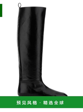 1h可退 香港直邮KHAITE 女士 Colt 黑色皮质靴子 F1107943L943