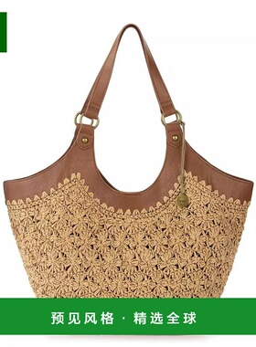 1h可退 【美国直邮】the sak 女士 托特包手提包单肩包编织包大包