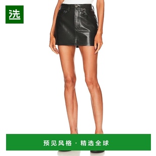 再生皮革迷你半身裙 1h可退 Liv 女士 A90811285 香港直邮AGOLDE