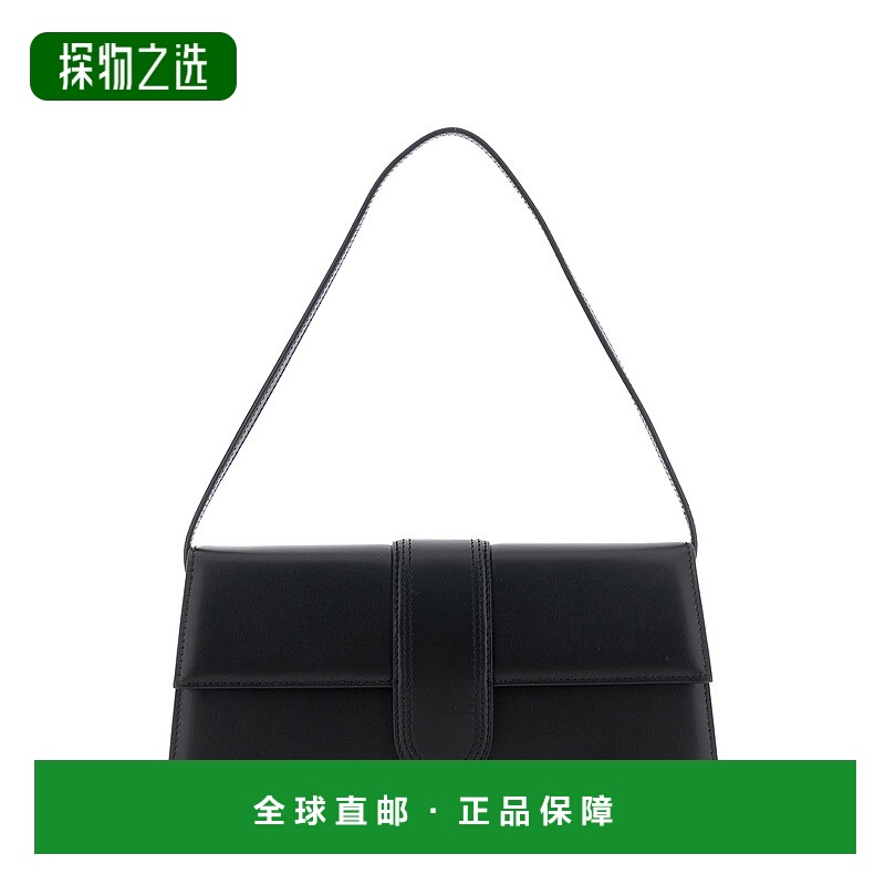 香港直邮Jacquemus 女士 'Le Bambino Long' 黑色可拆卸背带皮革