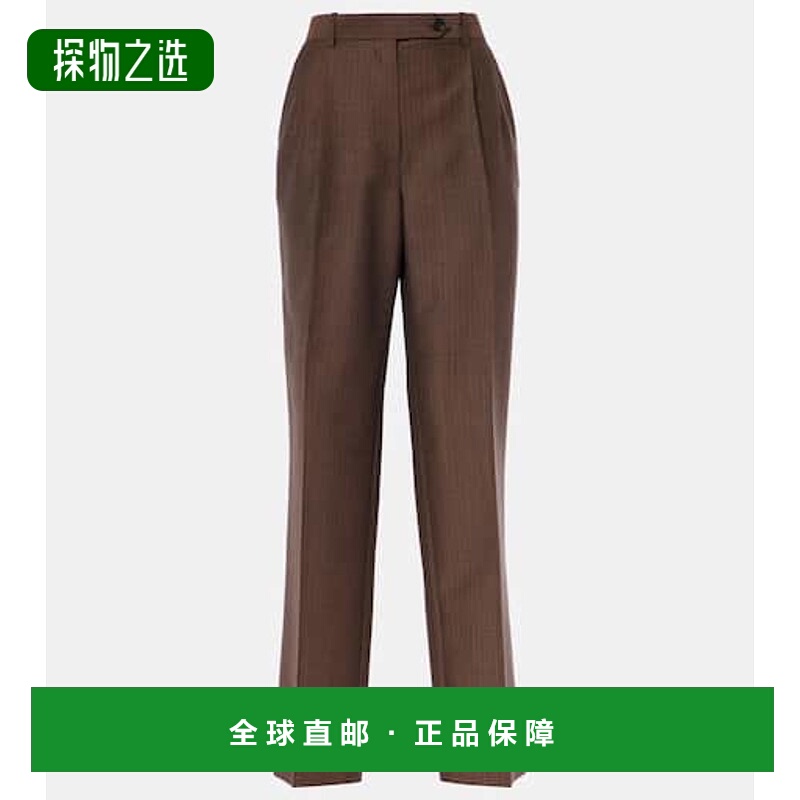 1h可退 香港直邮The Row 女士 Norbert 马海毛羊毛直筒长裤女装