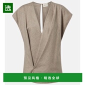 香港直邮KHAITE beige米色 女士 1h可退 Mer 棉质上衣 舒适时尚