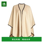 美国直邮 Sofia Cashmere 1h可退 双面设计羊绒斗篷 奢华真皮
