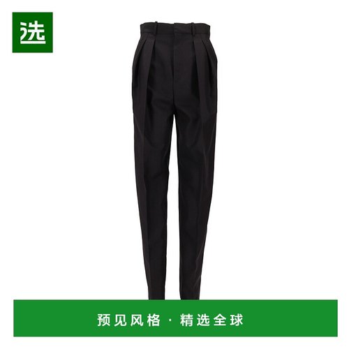 香港直邮Saint Laurent 褶皱休闲裤 854457Y5J50直筒裤