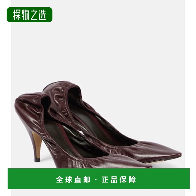 1h可退 香港直邮The Row 女士 Liisa 80 皮质浅口鞋 red红色 舒适