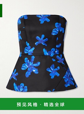 EMILIA WICKSTEAD 女士 'Regan' 抹胸印花罗缎紧身胸衣 A