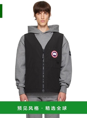 1h可退 香港直邮Canada Goose 加拿大鹅 男士 黑色 Canmore 马甲