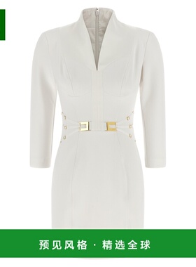 1h可退 香港直邮Elisabetta Franchi 女士 bands 徽标松紧带连衣