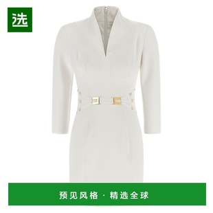 1h可退 香港直邮Elisabetta Franchi 女士 bands 徽标松紧带连衣