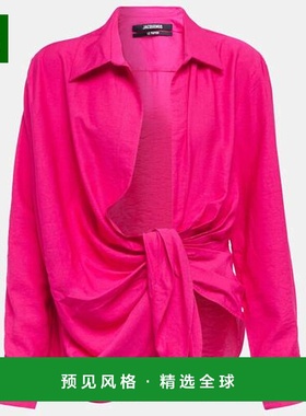 1h可退 香港直邮Jacquemus 女士 La Chemise Bahia 系带细节衬衫