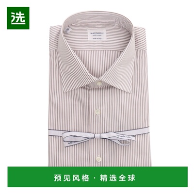 香港直邮MAZZARELLI 男士衬衫 B4565BIANCOMARRONE AW2024