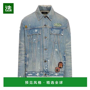 1h可退 香港直邮AMIRI 男士 长袖牛仔夹克 AMDNTR1019 blue蓝色