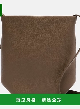 1h可退 香港直邮The Row 女士 Park 竖款皮革斜挎包 grey灰色 舒