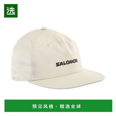 欧洲直邮Salomon萨洛蒙 CAP FLAT系列男士浅灰色聚酯纤维帽子