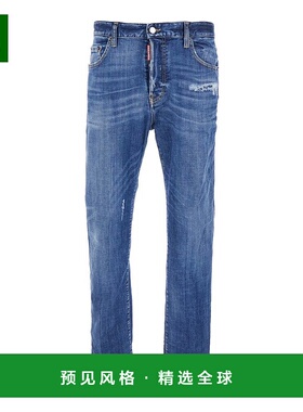 1h可退 香港直邮Dsquared2 二次方 男士 破洞直筒牛仔裤 S74LB172