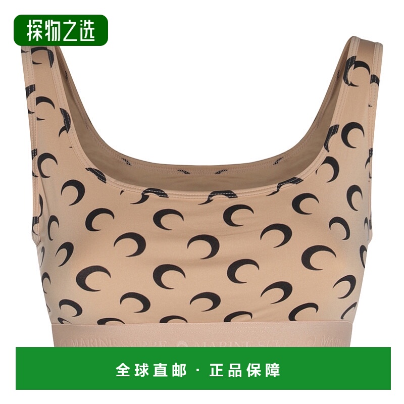 香港直邮Marine Serre 女士 月亮印花针织运动胸罩 WUW055A