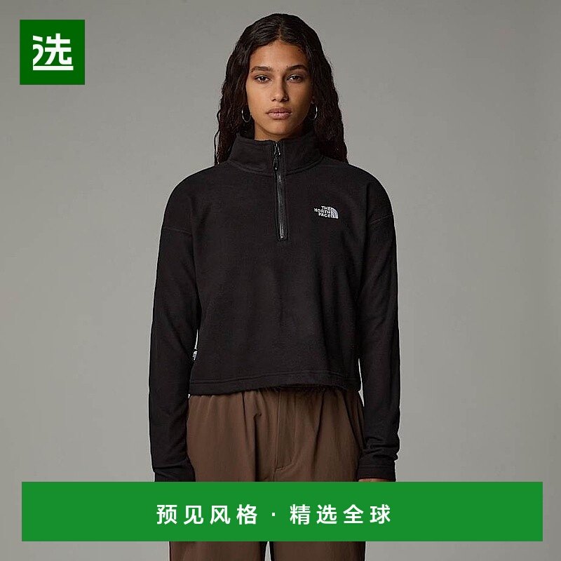 欧洲直邮北面女士 100 Glacier 拉链领短款羊毛衫TheNorthFac