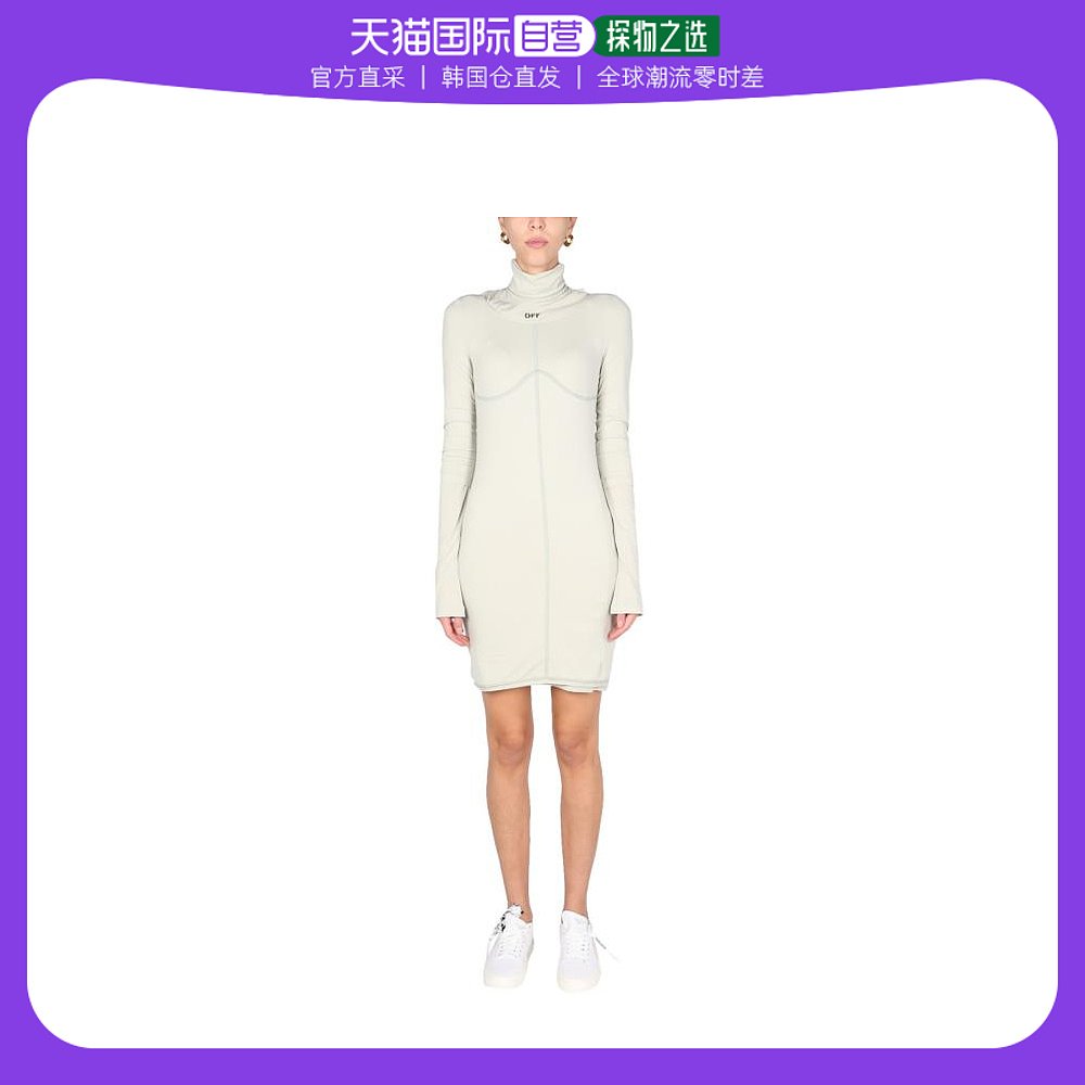 韩国直邮OFF WHITE21FW中长连衣裙女OWDB250 F21FAB0010510GREY