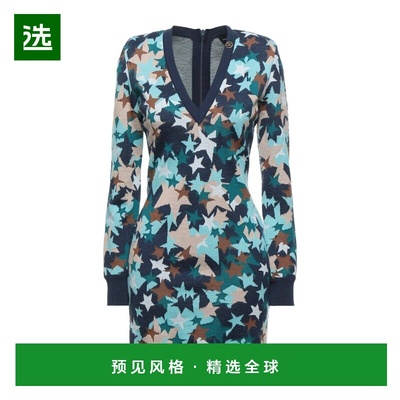 1h可退 香港直邮Elisabetta Franchi 女士 短款连衣裙 green绿色