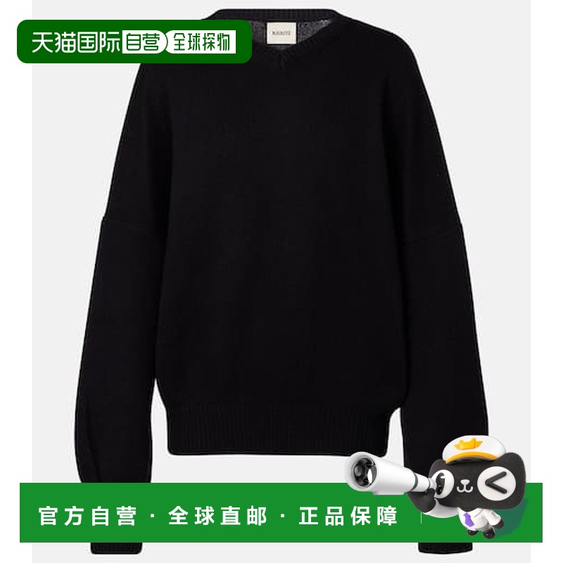 1h可退 香港直邮KHAITE 女士 Wolfe 羊绒毛衣 black黑色 舒适时尚