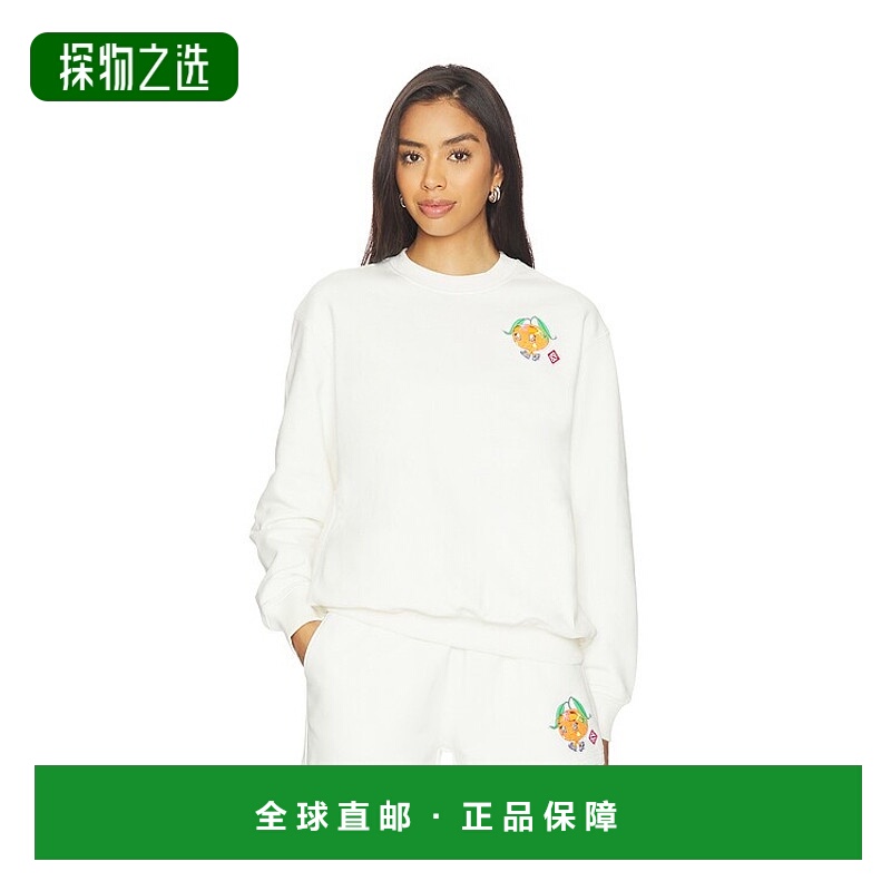 香港直邮Casablanca 女士 Mascot 橙色拼缀卫衣 WAW25JTP36401