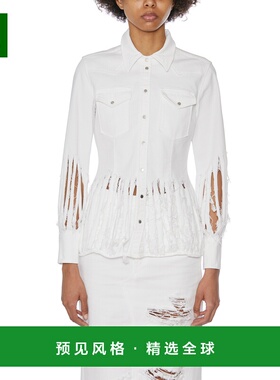1h可退 香港直邮Dondup 女士 TEXANA 棉质衬衫 DDC239BS0030DCV7D