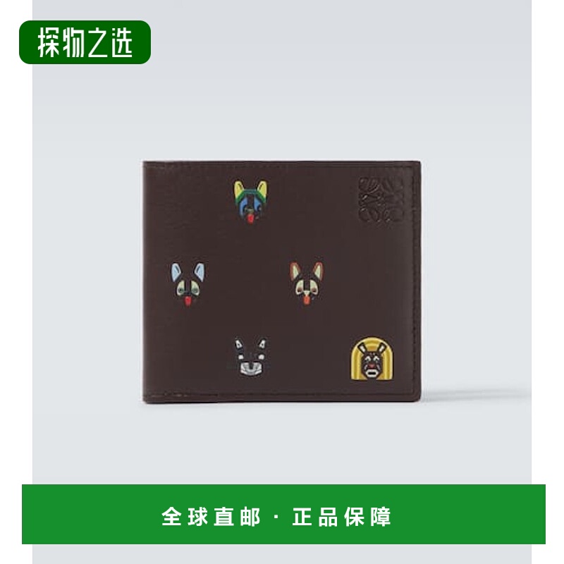 香港直邮LOEWE 罗意威 男士 x Louis Wain 印花皮革二摺钱包