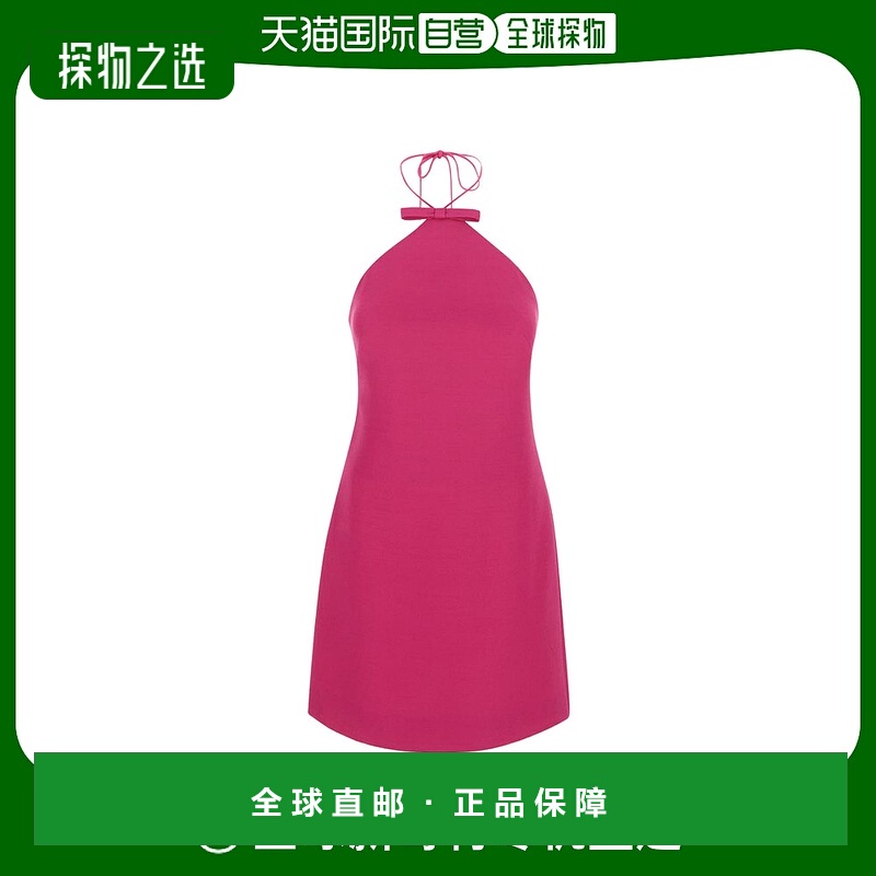 香港直邮Valentino 挂脖无袖连衣裙 2B3VA1J51CF华伦天奴包臀裙