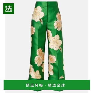 1h可退 香港直邮ALÉMAIS 女士 Sage 花朵直筒长裤 green绿色 舒适